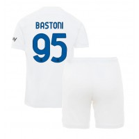 Inter Milan Alessandro Bastoni #95 Vonkajší Detský futbalový dres 2023-24 Krátky Rukáv (+ trenírky)